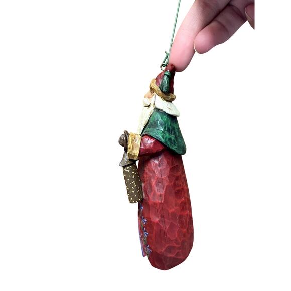 Vintage Jim Shore SANTA Ornament Folk Art 2002 - Picture 2 of 4